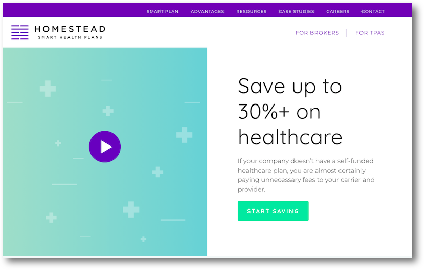 homestead smart health plans website ux screenshot